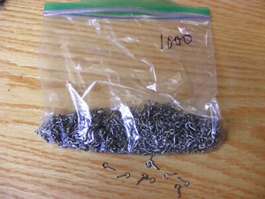 1000 Steel Open Eye Hook Hangers 3/8" for Lure Making, Sinkers, Molds - Picture 1 of 3
