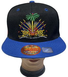 HAITI FLAG Embroidered Hip Hop Snapback Adjustable Baseball Cap Hats LOT 1-12pcs