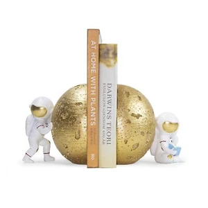 Heavy Duty Astronaut Bookends, Space-Themed Book Ends for Kids Room & Nursery... - Picture 1 of 7
