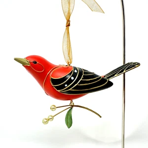 Hallmark Ornament 2011 Beauty of Birds SCARLET TANAGER Rare KOC EVENT Exclusive - Picture 1 of 17