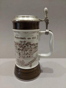 Vintage Beer Mug with lid. Original . Germany. NS - Picture 1 of 13