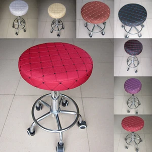 30cm Round Chair Seat Covers Stool Slipcover Barstool Top Sleeve Protector - Picture 1 of 26