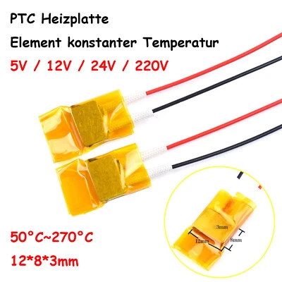 5V/12V/24V/220V PTC Heizelement Konstanttemperatur Thermostat Heizplatte - Bild 1 von 4