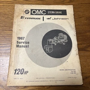 1967 OMC sterndrive service manual 120 hp CU-15S CUE-15S - Bild 1 von 5