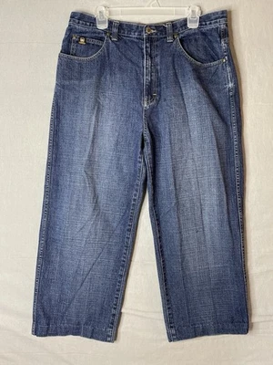 Pantalones de mezclilla Reverb para hombre talla 34x26 lavado medio azul desteñido - entrepierna con dobladillo 26" Foto 1 de 4