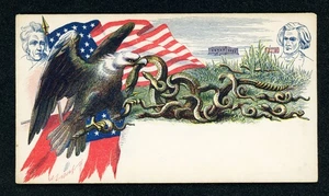 [USA] 1861 Civil War ‘NATIONAL BIRD’ Patriotic Cover (unused) - Picture 1 of 2