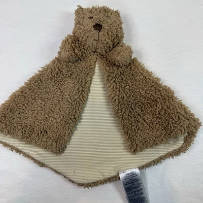 Baby Gap Blanket Brannan Brown Teddy Bear Lovey Security Plush Fuzzy Stripes - Изображение 1 из 4