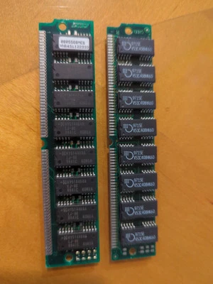 2x 8MB 2Mx32 EDO 72-pin Non-Parity  16-Chip RAM SIMM Memory 16MB - Image 1 of 2