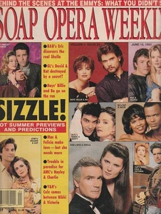 Soap Opera Weekly June 15, 1993 MARTHA BYRNE-JON LINDSTROM-DAYTIME EMMY AWARDS - Picture 1 of 5