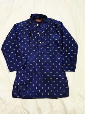 Child’s Size 3 Blue Kurta Top Made in India - Image 1 of 4