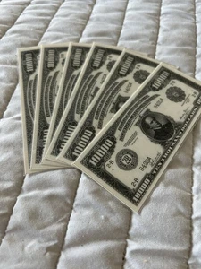 Lot Of Six (6) Pretend $10,000 Notes Laminated Undersized Play Money - Picture 1 of 5