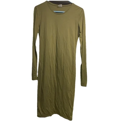 Women’s Hurley Forest Green Long Sleeve Long Fitted Dress Size Small - Image 1 of 4