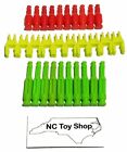 30 Micro KNEX Transition Adapter Pieces Rods & Connectors Green Red Yellow K'NEX