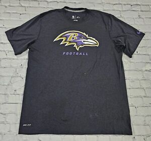 Nike Dri-Fit Baltimore Ravens Performance T Shirt shirt NFL Gray MENS SIZE XL