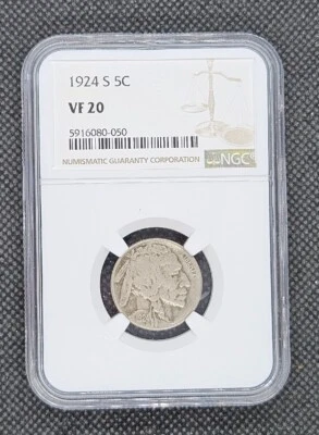 1924-S Buffalo Nickel | NGC VF20 - Image 1 of 4