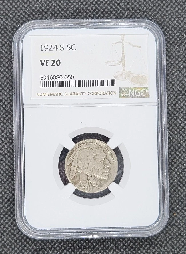 1924-S Buffalo Nickel | NGC VF20 - Image 1 of 4