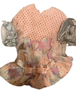 Build a Bear Workshop Stofftier Plüsch Strick Schal Kleid Heels - Bild 1 von 3