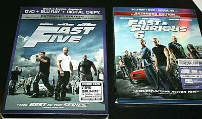 Fast & Furious Blue-Ray DVD Lot Fast Five & Fast & Furious 6 Mint   -Z -9 - Image 1 of 4