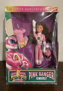 1994 Ban Dai Mighty Morphin Power Rangers 9" Pink Ranger Kimberly Doll Vintage