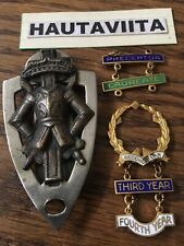 Knights Templar Sword Belt Metal Hanger 1900c + Medal Hangers Preceptor Laureat