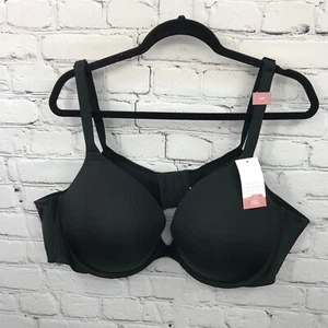 Cacique Bra Womens 50C Balconette Boost Plunge Black New - Picture 1 of 16