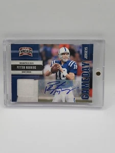 Camisetas Peyton Manning Panini Threads 2011 parche usado en juegos automáticas Gameday/15 - Imagen 1 de 2