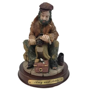 SHOE SHINER POLISHER - AMY AND ADDY FIGURINE HARD TO FIND STATUE FIGURINE 6.5" - Picture 1 of 11