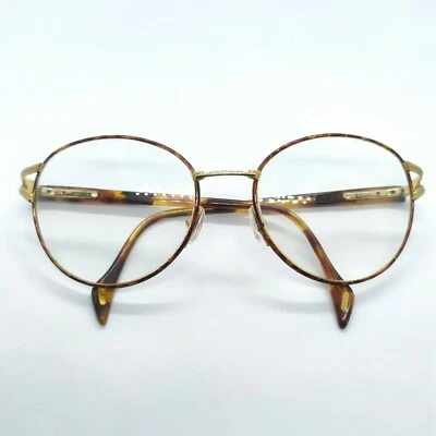 Vintage Gucci Eyeglasses Frame Italy White Gold Eye Wear 135 Clear Mens-womens - Image 1 of 4