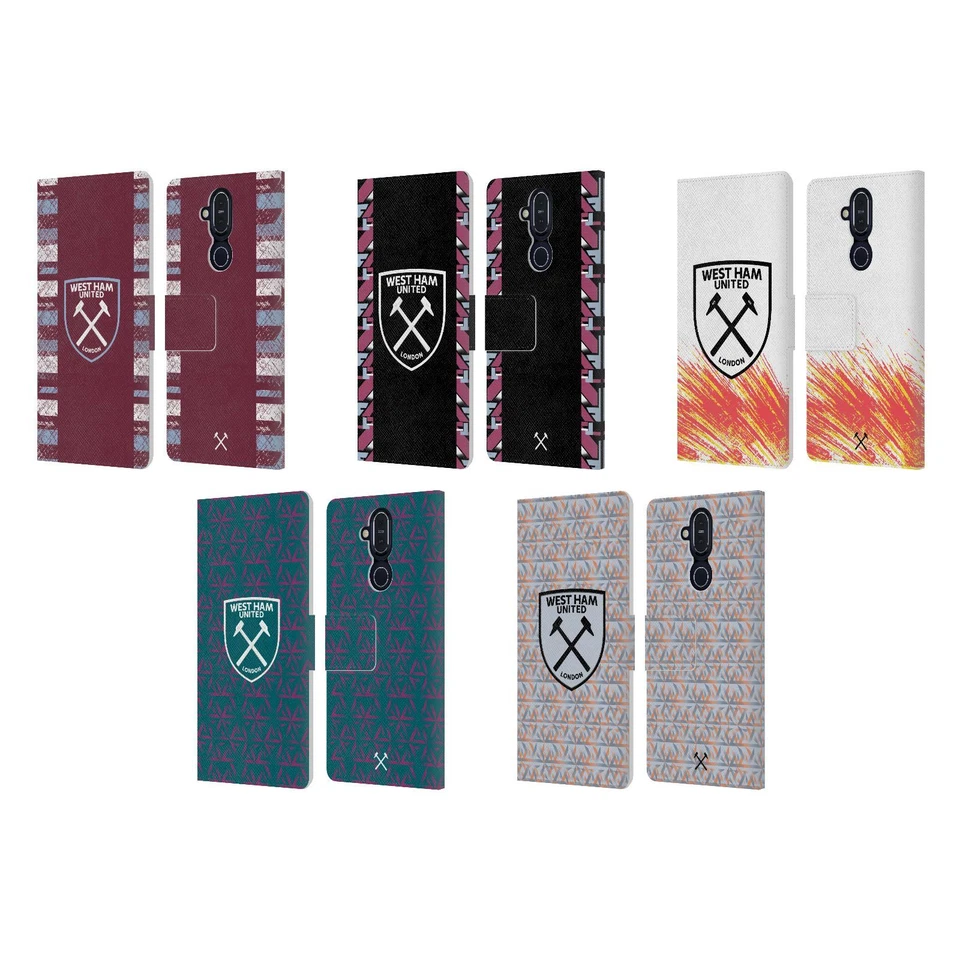 OFFICIAL WEST HAM UNITED FC 2022/23 CREST KIT LEATHER BOOK CASE FOR NOKIA PHONES - Image 1 of 4
