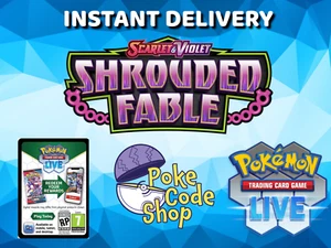 25 x SHROUDED FABLE Live Pokemon Booster Codes Online INSTANT QR EMAIL DELIVERY - Picture 1 of 1