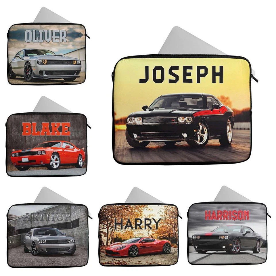Personalised Any Name Car Design Laptop Case Sleeve Tablet Bag 414 - Image 1 of 1