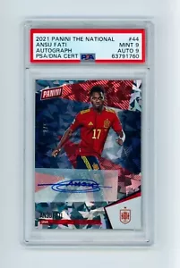 2021 Ansu Fati Panini La Nazionale Ghiaccio Incrinato Barcellona Autografo 2/5 PSA 9 - Foto 1 di 3