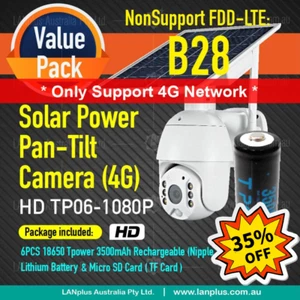 4G Network Wireless HD1080P Pan Tilt 4G Solar Panel Outdoor Security Camera w ba - Picture 1 of 13