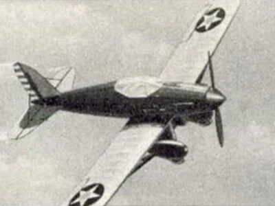 Curtiss XP-31 Swift F/F 19" Wingspan RC Model Airplane Printed Plans &Templates - Image 1 of 2