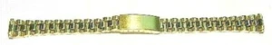 Nueva correa de reloj Rolex 'President' eslabón para damas extremo recto chapada en oro - Imagen 1 de 3