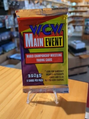 1995 WCW Main Event Wrestling Sealed Packs Steve Austin Possible Auto - Image 1 of 2