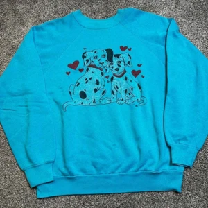 Vintage 1988 Dalmatiner Welpen Hunde Sweatshirt mit Rundhalsausschnitt Größe Large - Bild 1 von 4
