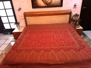 CUBIERTA DE CAMA DE CACHEMIRA REGALO DE BODA CACHEMIRA Sábana JAMAVAR CUBIERTAS - Imagen 1 de 12