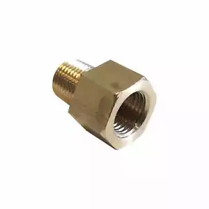 1/8 NPT maschio a M10x1 femmina adattatore ottone svasato invertito - Foto 1 di 1