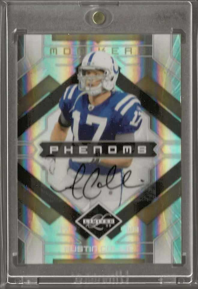 2009 Limited Gold Monikers Auto Austin Collie /5 RC BYU Colts Rookie - Image 1 of 1