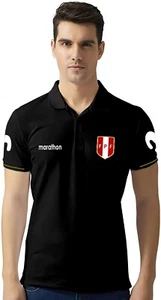 PERU POLOSHIRT PIQUE HOCHWERTIGE BAUMWOLLE REPLIK peruanischer Hincha Fußball Fan - Bild 1 von 8