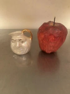 Small Antique Moon Faced Man Toby Pitcher - Ax - Picture 1 of 4