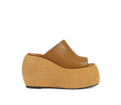 Simon Miller Women F246 Slip On Bubble Wedge Sandals Brown Size 38EU - Image 1 of 2