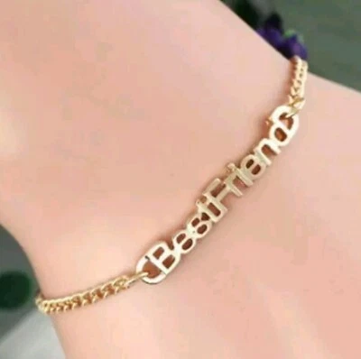 Bracelet Fantaisie Doré Best Friends Message Femme - Photo 1/2