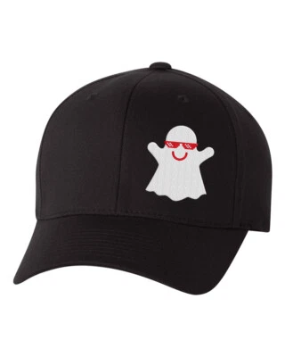 Ghost Custom Flex Fit Hat, Baseball Hat with ghost - Image 1 of 2