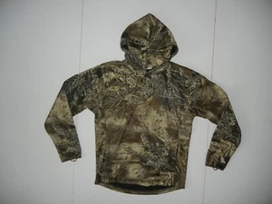 REALTREE MAX-1 XT Brown Camo HUNTING HOODIE Hike Gym Sweatshirt Kid YOUTH LARGE - Picture 1 of 8