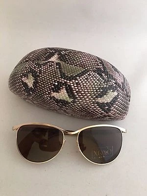 Nuevas gafas de sol 100 % auténticas XOXO AX00006 metal dorado 55-16-130 con estuche Foto 1 de 4