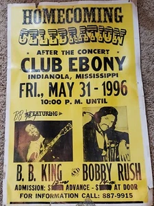 B.B. KING Signed 17x26 Color 1996 Concert Poster☆Homecoming Celebration 5/31/96 - Picture 1 of 6