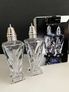 NIB! Royal Limited 2001 Crystal Salt Pepper Set 24% Full Lead Czech Republic. - Picture 1 of 17
