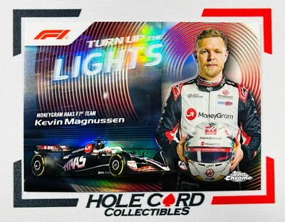 KEVIN MAGNUSSEN 2024 Topps Chrome Formula 1 F1 #TUTL-8 Turn Up The Lights SP (2) - Image 1 of 2